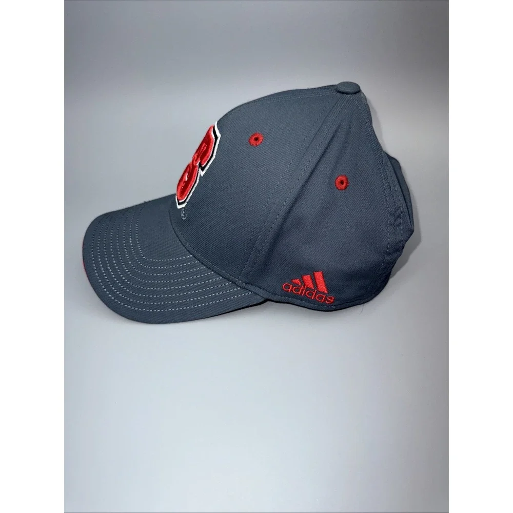 NC State Wolfpack Hat Cap Men's Gray/Red‎  NCAA Embroidered Sz L/XL